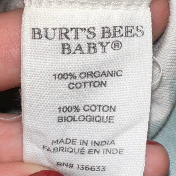 Burt’s Bees Baby Boy Dinosaur Organic Cotton Bodysuit Jumpsuit Size 3-6M - Picture 3 of 11